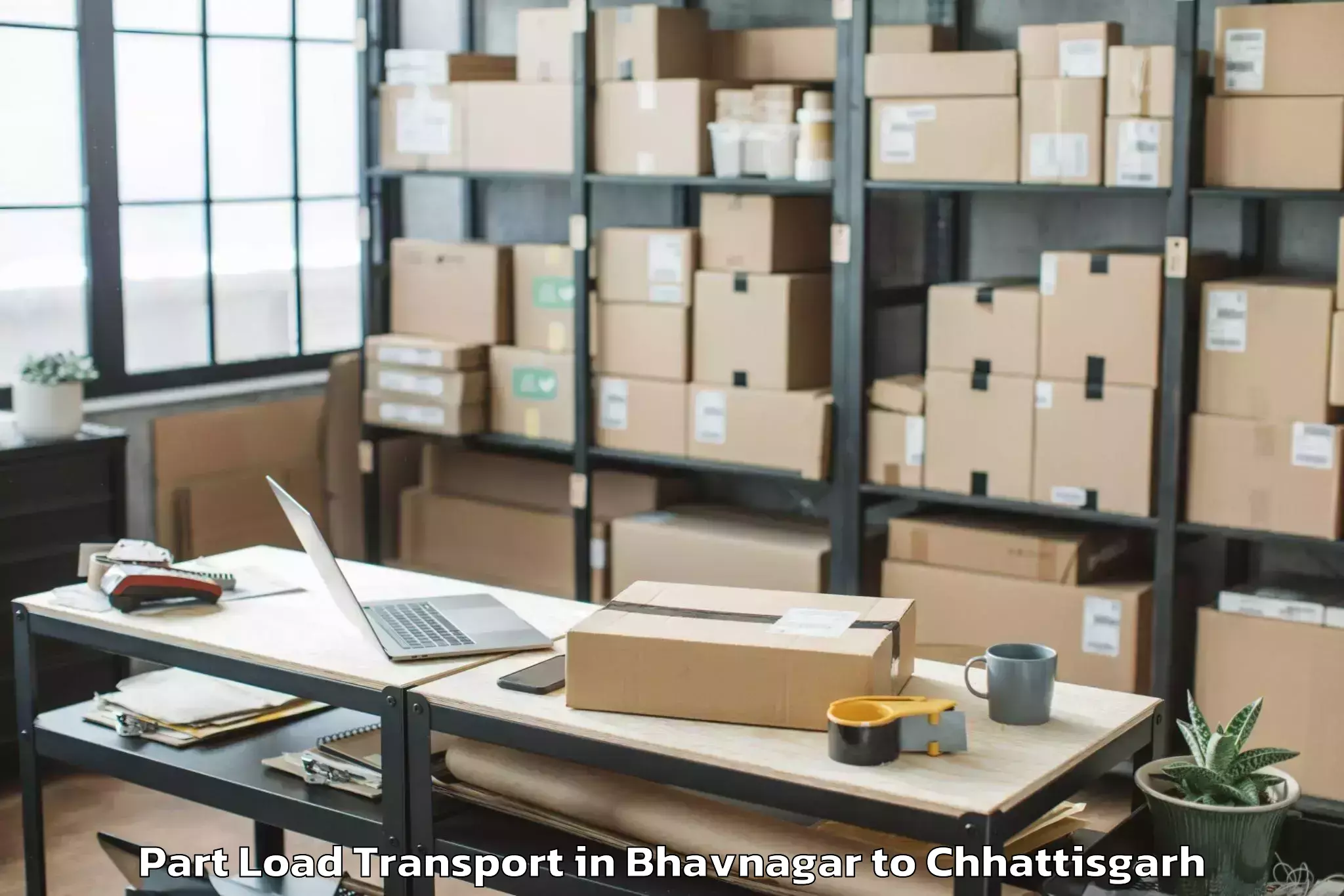 Get Bhavnagar to Jashpurnagar Part Load Transport